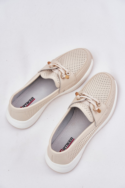 boty  s platformou Artiker 56C2102 béžové  boty  s platformou Artiker 56C2102 béžové