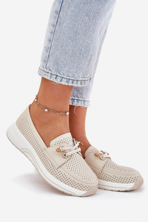 boty  s platformou Artiker 56C2102 béžové  boty  s platformou Artiker 56C2102 béžové