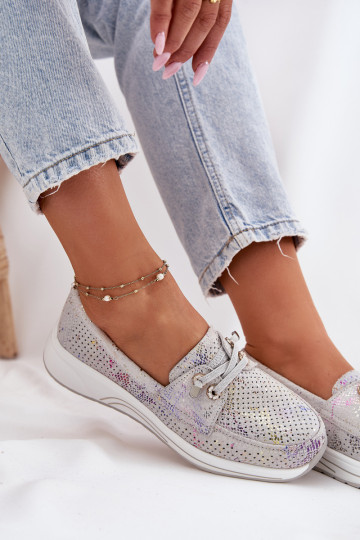 ze semiše boty  s platformou Artiker 56C2104 šedá