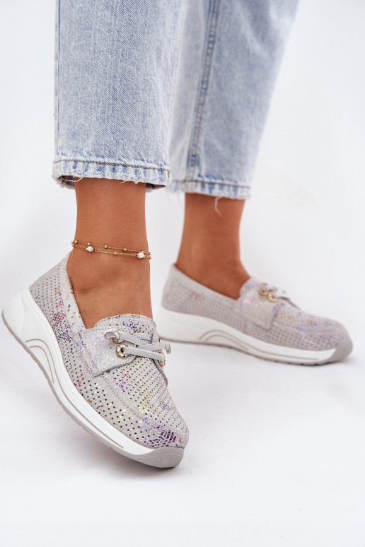 ze semiše boty  s platformou Artiker 56C2104 šedá ze semiše boty  s platformou Artiker 56C2104 šedá