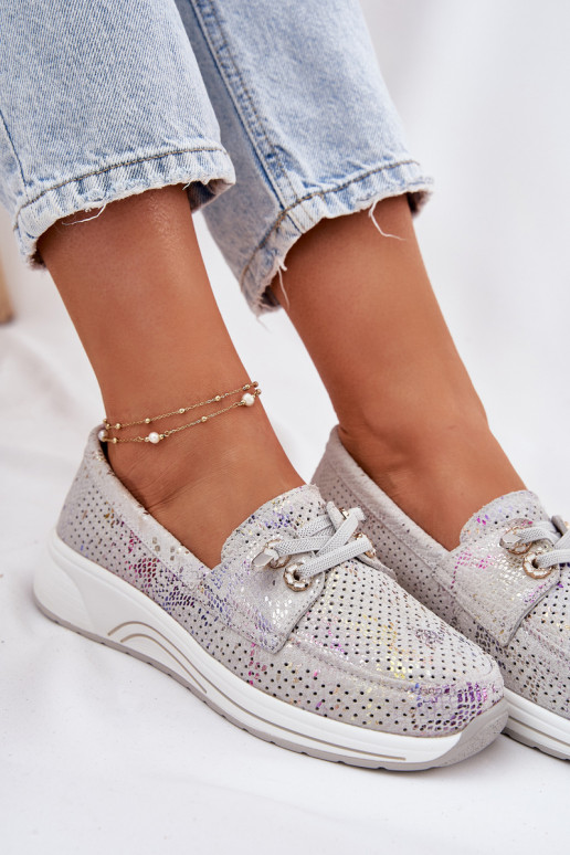 ze semiše boty  s platformou Artiker 56C2104 šedá ze semiše boty  s platformou Artiker 56C2104 šedá