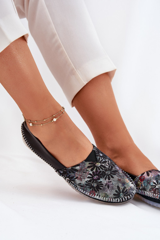baleríny se vzory  T1930-39 Černé baleríny se vzory  T1930-39 Černé