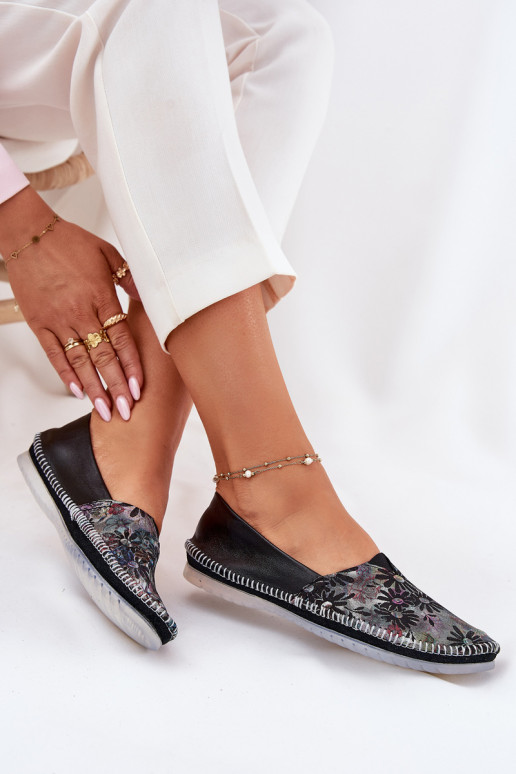 baleríny se vzory  T1930-39 Černé baleríny se vzory  T1930-39 Černé