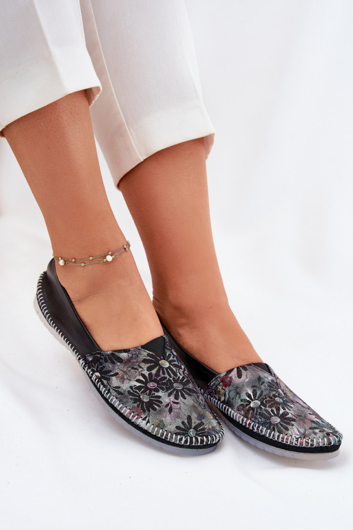 baleríny se vzory  T1930-39 Černé baleríny se vzory  T1930-39 Černé