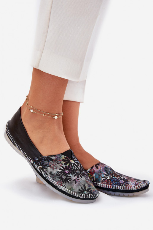baleríny se vzory  T1930-39 Černé baleríny se vzory  T1930-39 Černé