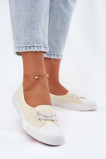 Tenisky Ležérní obuv Z Haftem Lee Cooper LCW-25-31-3445L béžové