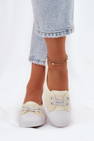 Tenisky Ležérní obuv Z Haftem Lee Cooper LCW-25-31-3445L béžové 2