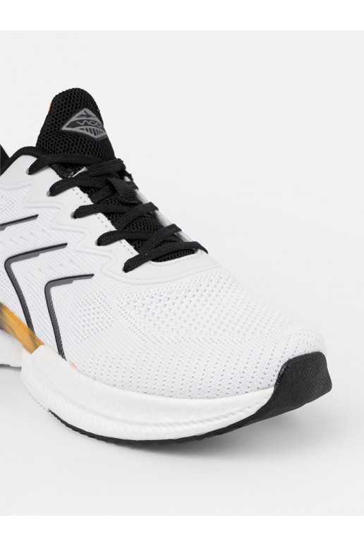 Bílá-Černé sportovní obuv z pomarańczowym elementem Bílá-Černé sportovní obuv z pomarańczowym elementem