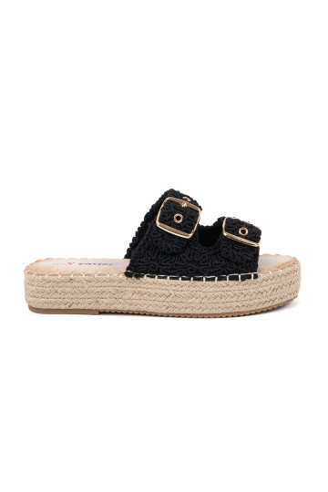 Pantofle Černé  s platformou