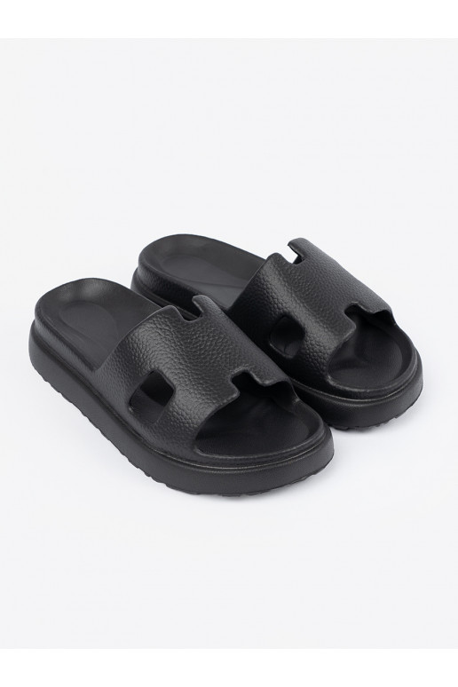 Pantofle  s platformou Černé