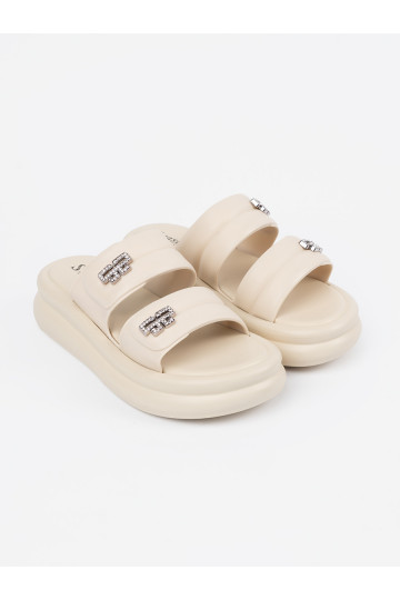 slonová kost Pantofle  s platformou 2