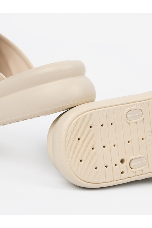 slonová kost Pantofle  s platformou slonová kost Pantofle  s platformou