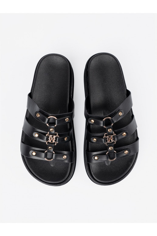 Pantofle  s platformou Černé Pantofle  s platformou Černé