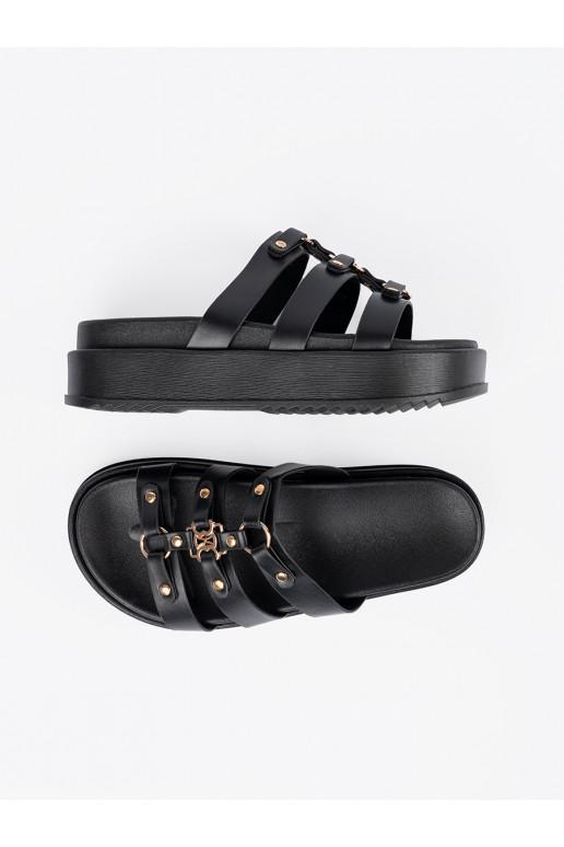 Pantofle  s platformou Černé Pantofle  s platformou Černé