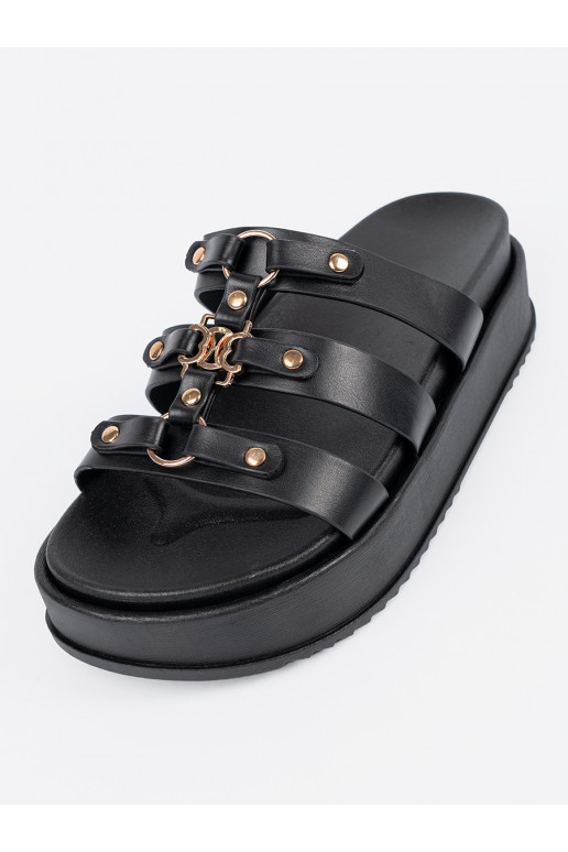 Pantofle  s platformou Černé Pantofle  s platformou Černé