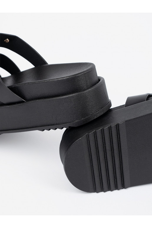 Pantofle  s platformou Černé Pantofle  s platformou Černé