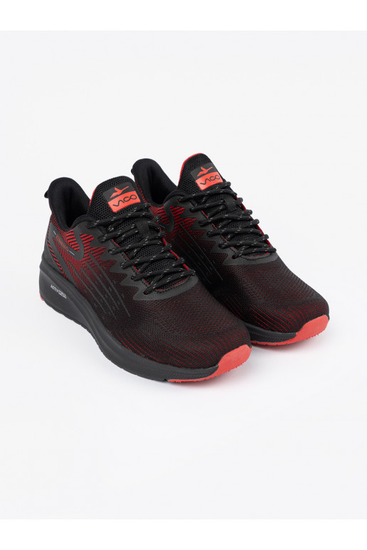Černé a-červené sportovní obuv do biegania