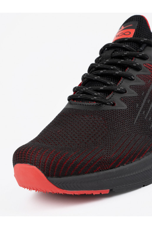 Černé a-červené sportovní obuv do biegania
