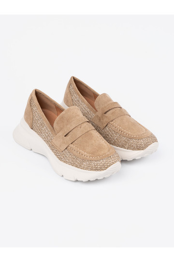 béžové Tenisky s masivním podpatkem 2