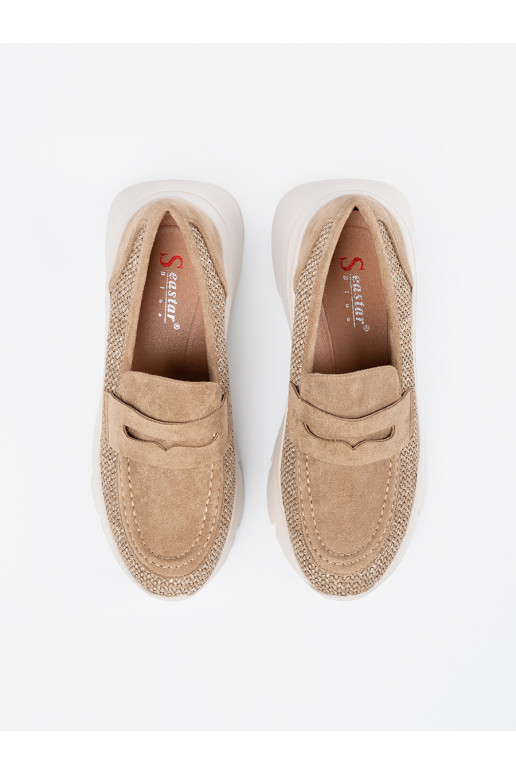 béžové Tenisky s masivním podpatkem béžové Tenisky s masivním podpatkem