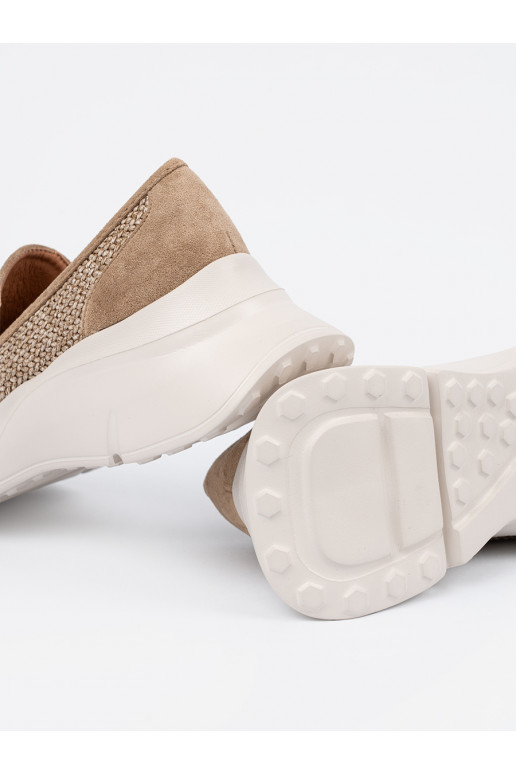 béžové Tenisky s masivním podpatkem béžové Tenisky s masivním podpatkem