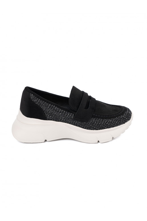 Černé Tenisky s masivním podpatkem Černé Tenisky s masivním podpatkem