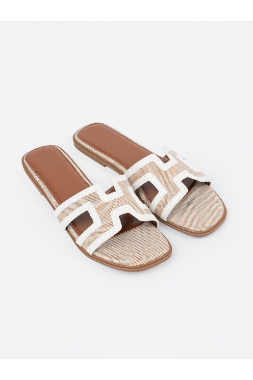 bílé Pantofle   bílé Pantofle