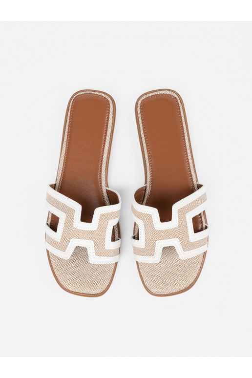 bílé Pantofle   bílé Pantofle