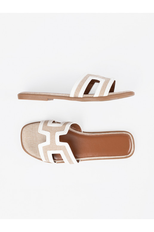 bílé Pantofle   bílé Pantofle