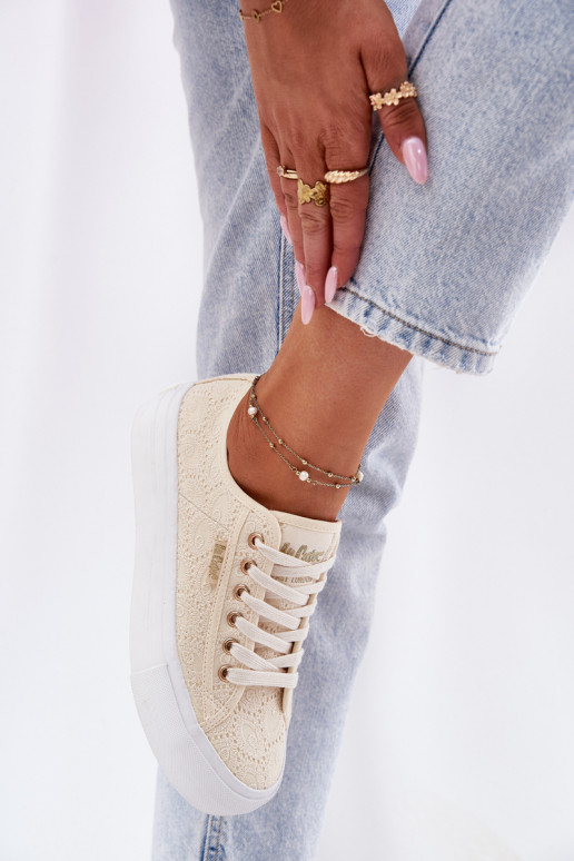 Ležérní obuv s krajkou Lee Cooper LCW-25-31-3440L béžové Ležérní obuv s krajkou Lee Cooper LCW-25-31-3440L béžové