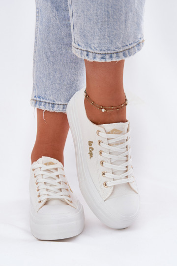Ležérní obuv s platformou Lee Cooper LCW-25-02-3289 bílé 2