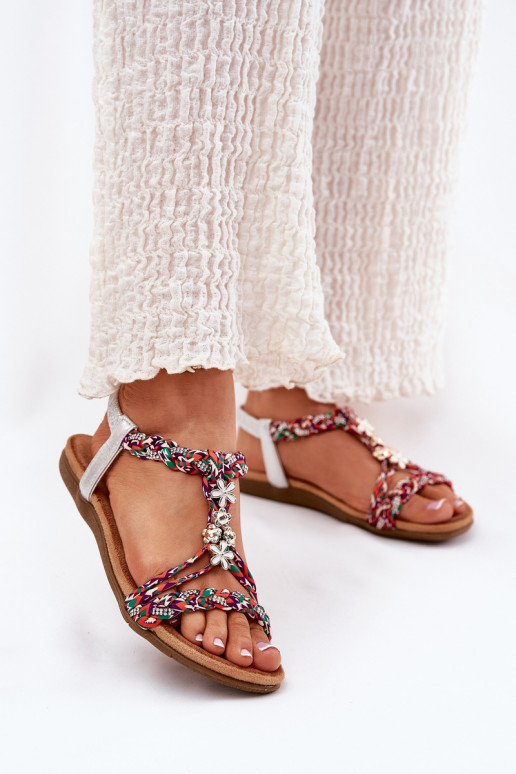 Ploché dámské sandály Z Plecionymi Paskami I Przypinkami Artiker 54C1322 různé barvy Ploché dámské sandály Z Plecionymi Paskami I Przypinkami Artiker 54C1322 různé barvy