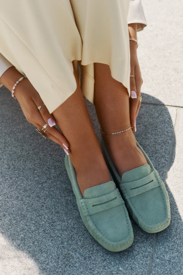 Semišové mokasíny  Big Star RR274945 zelené