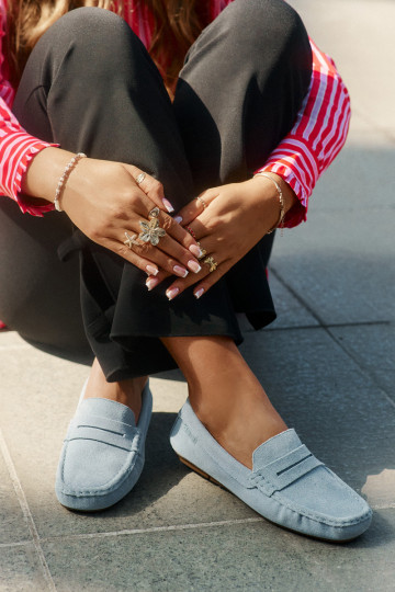 Semišové mokasíny  Big Star RR274943 modrá 2