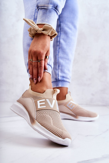 tenisky Slip-on vzor béžové Lorane