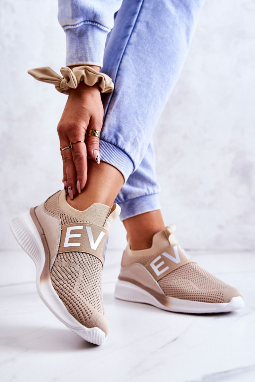 tenisky Slip-on vzor béžové Lorane  tenisky Slip-on vzor béžové Lorane