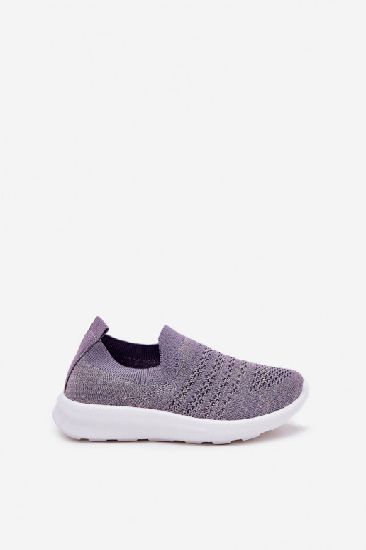 Dětské Slip-on vzor tenisky Barva fialová Grinala Dětské Slip-on vzor tenisky Barva fialová Grinala