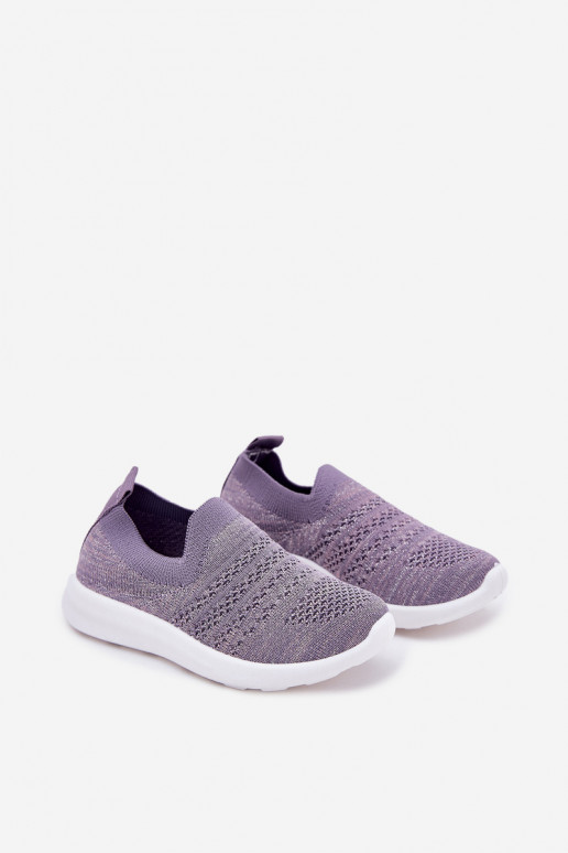 Dětské Slip-on vzor tenisky Barva fialová Grinala Dětské Slip-on vzor tenisky Barva fialová Grinala