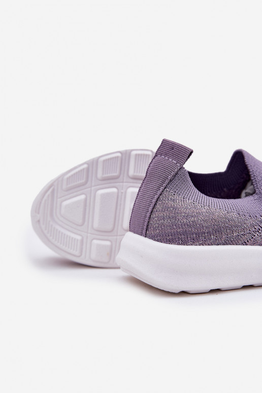 Dětské Slip-on vzor tenisky Barva fialová Grinala Dětské Slip-on vzor tenisky Barva fialová Grinala