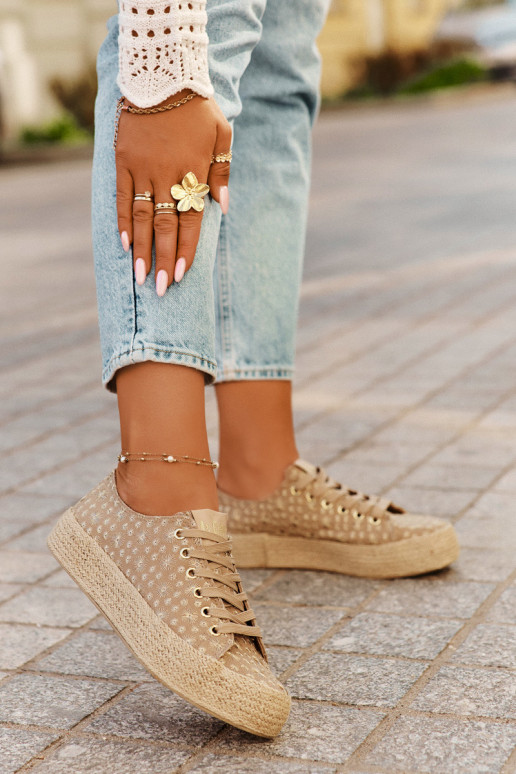 Ležérní obuv s platformou  Lee Cooper LCW-25-08-3646L khaki  Ležérní obuv s platformou  Lee Cooper LCW-25-08-3646L khaki