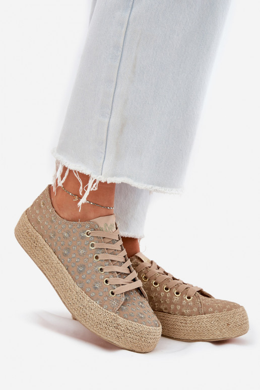 Ležérní obuv s platformou  Lee Cooper LCW-25-08-3646L khaki  Ležérní obuv s platformou  Lee Cooper LCW-25-08-3646L khaki