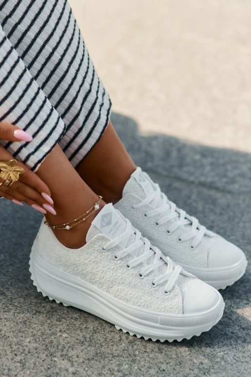 Ležérní obuv Z Haftem s platformou Lee Cooper LCW-25-31-3465L bílé Ležérní obuv Z Haftem s platformou Lee Cooper LCW-25-31-3465L bílé