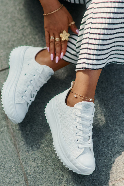 Ležérní obuv Z Haftem s platformou Lee Cooper LCW-25-31-3465L bílé Ležérní obuv Z Haftem s platformou Lee Cooper LCW-25-31-3465L bílé