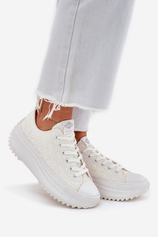 Ležérní obuv Z Haftem s platformou Lee Cooper LCW-25-31-3465L bílé Ležérní obuv Z Haftem s platformou Lee Cooper LCW-25-31-3465L bílé