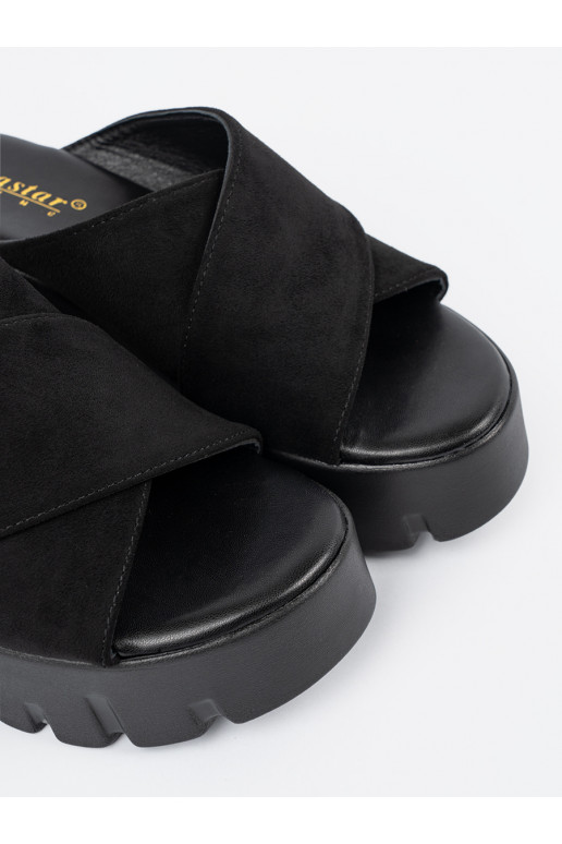 ze semiše Pantofle   Černé ze semiše Pantofle   Černé