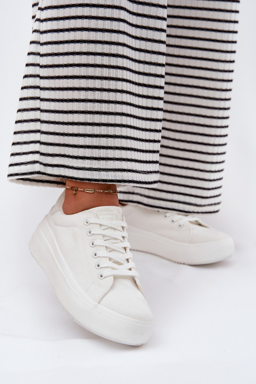 Ležérní obuv s platformou Big Star RR274463 bílé  Ležérní obuv s platformou Big Star RR274463 bílé