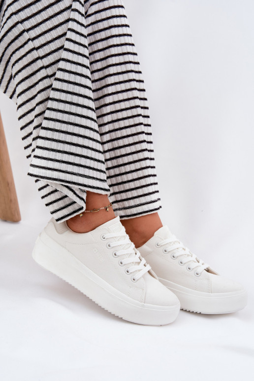 Ležérní obuv s platformou Big Star RR274463 bílé  Ležérní obuv s platformou Big Star RR274463 bílé