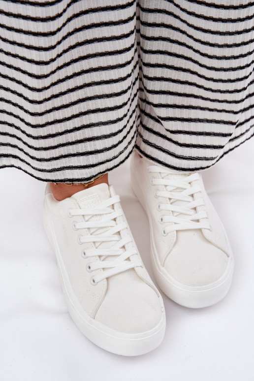 Ležérní obuv s platformou Big Star RR274463 bílé  Ležérní obuv s platformou Big Star RR274463 bílé