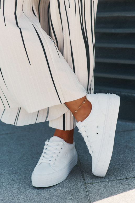 Eko  Ležérní obuv s platformou Big Star RR274298 bílé Eko  Ležérní obuv s platformou Big Star RR274298 bílé