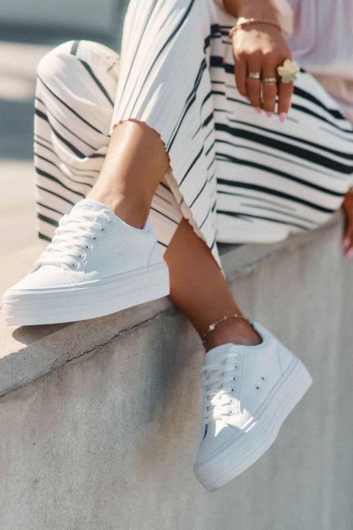 Eko  Ležérní obuv s platformou Big Star RR274298 bílé Eko  Ležérní obuv s platformou Big Star RR274298 bílé